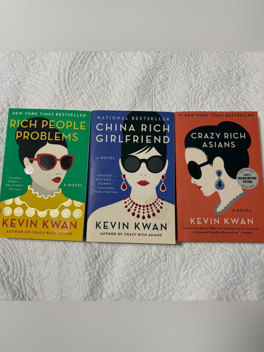 Paperback Books Crazy Rich Asians Trilogy by Kevin Kwan